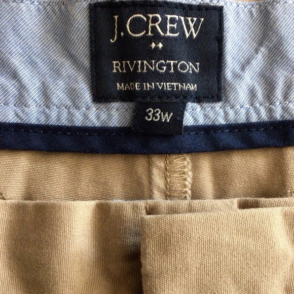 J. Crew Rivington Khaki Shorts - Size 33 - Picture 4 of 7
